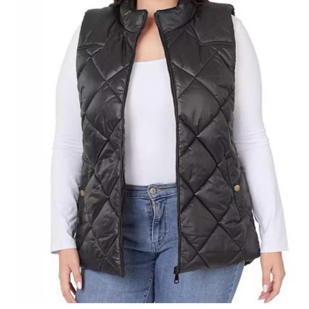 Zenana Outfitters Black Puffer Vest size large